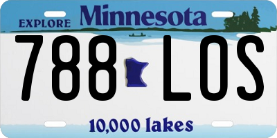 MN license plate 788LOS