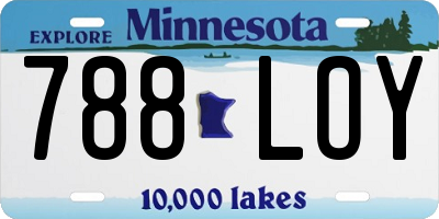 MN license plate 788LOY