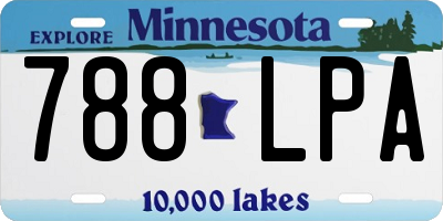 MN license plate 788LPA