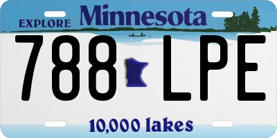 MN license plate 788LPE