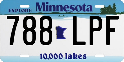 MN license plate 788LPF