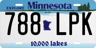 MN license plate 788LPK