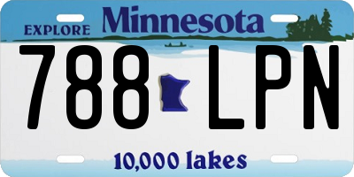 MN license plate 788LPN