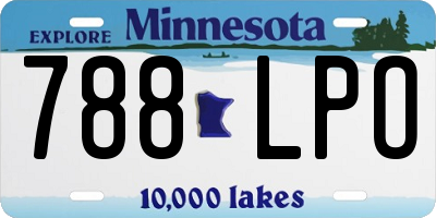 MN license plate 788LPO