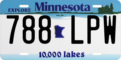 MN license plate 788LPW