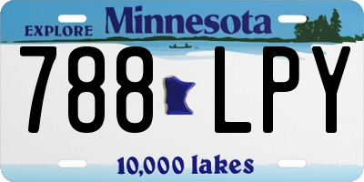 MN license plate 788LPY