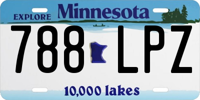 MN license plate 788LPZ