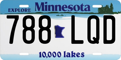 MN license plate 788LQD