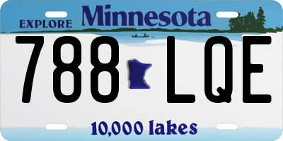 MN license plate 788LQE