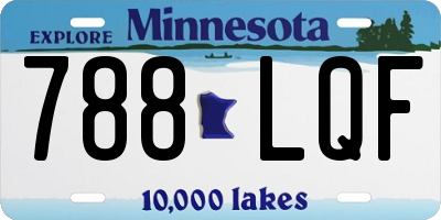 MN license plate 788LQF