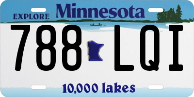 MN license plate 788LQI