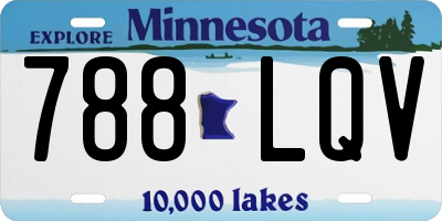 MN license plate 788LQV