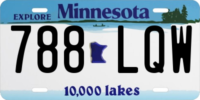 MN license plate 788LQW