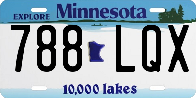 MN license plate 788LQX