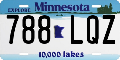 MN license plate 788LQZ