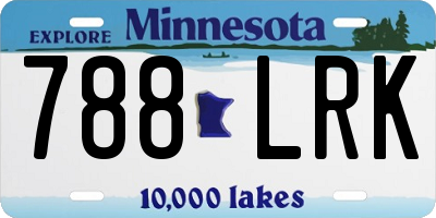 MN license plate 788LRK