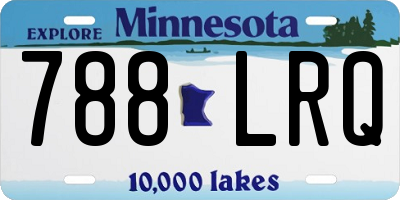 MN license plate 788LRQ