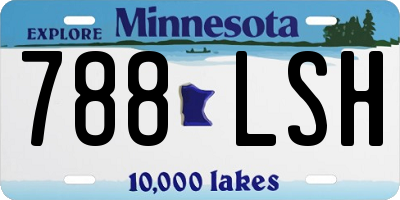 MN license plate 788LSH
