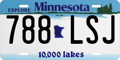 MN license plate 788LSJ