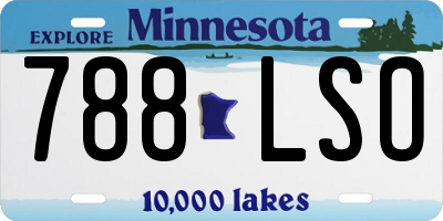 MN license plate 788LSO
