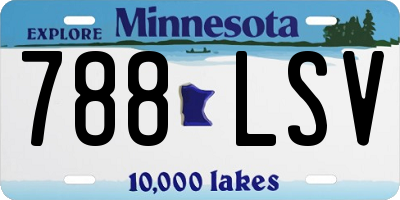 MN license plate 788LSV