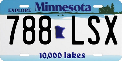 MN license plate 788LSX