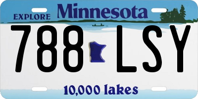 MN license plate 788LSY