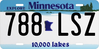 MN license plate 788LSZ