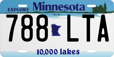 MN license plate 788LTA
