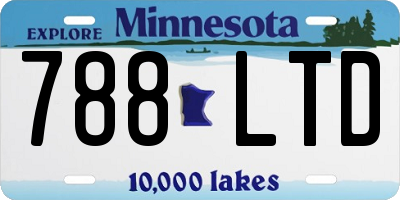 MN license plate 788LTD