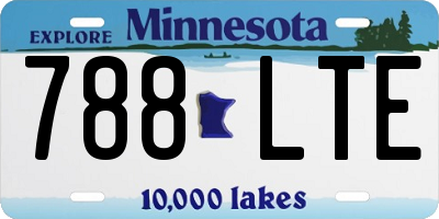 MN license plate 788LTE