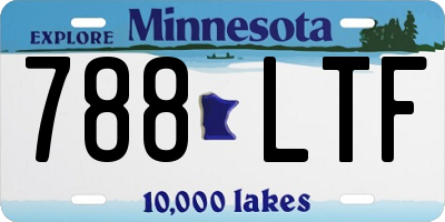 MN license plate 788LTF