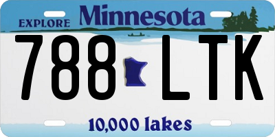 MN license plate 788LTK