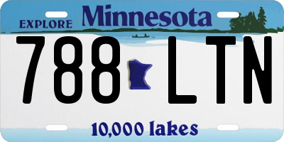 MN license plate 788LTN