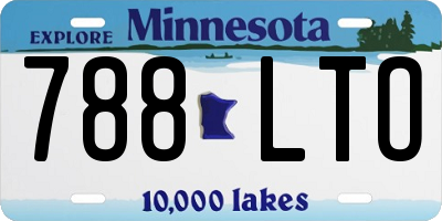 MN license plate 788LTO