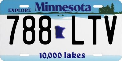 MN license plate 788LTV