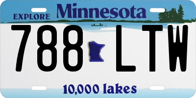 MN license plate 788LTW