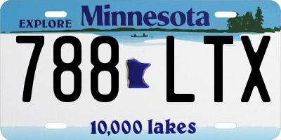 MN license plate 788LTX