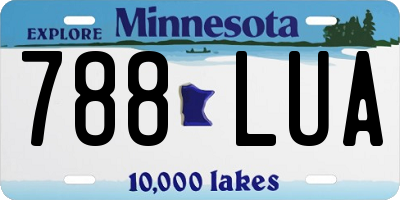 MN license plate 788LUA