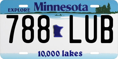 MN license plate 788LUB