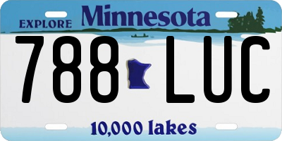 MN license plate 788LUC