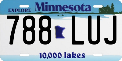 MN license plate 788LUJ