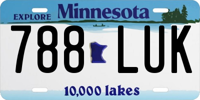 MN license plate 788LUK