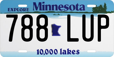 MN license plate 788LUP
