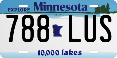 MN license plate 788LUS