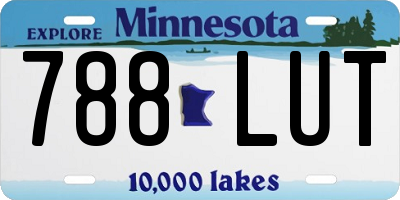 MN license plate 788LUT