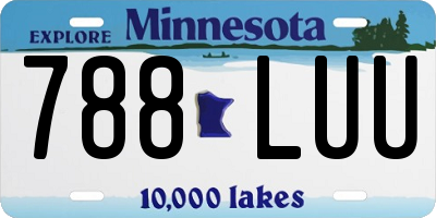 MN license plate 788LUU