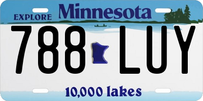 MN license plate 788LUY