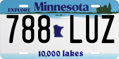MN license plate 788LUZ