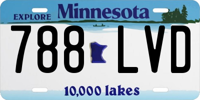 MN license plate 788LVD